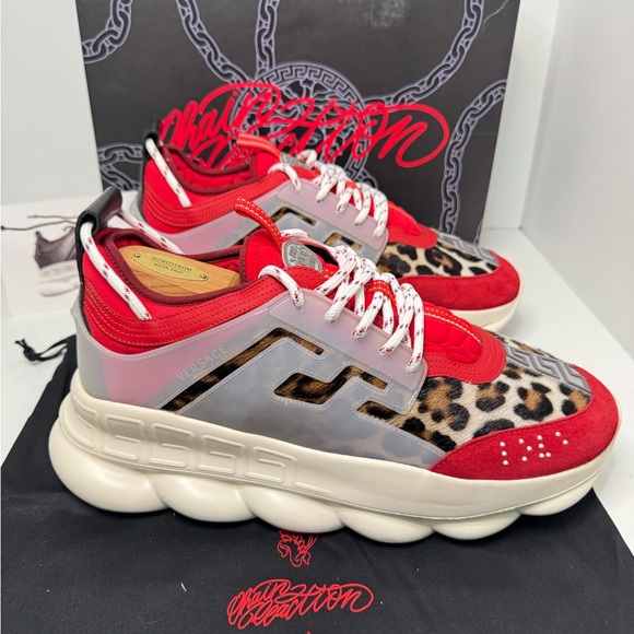 $1195 Versace Chain Reaction Mens size 47 With Box Gently Worn - Picture 5 of 11